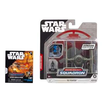 Star Wars Micro Galaxy Squadron TIE Fighter (Armada Edition) Mystery Bundle - 3-Inch and 2.5-Inch Vehicles with Accessories (Amazon Exclusive)