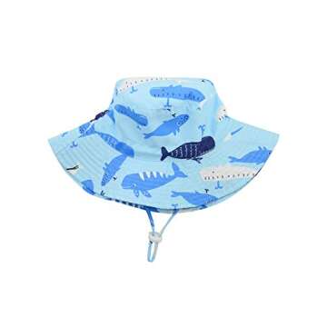 Baby Sun Hat UPF 50+ Sun Protective Toddler Bucket Hat Summer Kids Beach Hats Wide Brim Outdoor Play Hat for Boys Girls