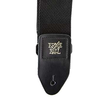 Ernie Ball Polypro Guitar Strap, Black - Durable & Comfortable Support