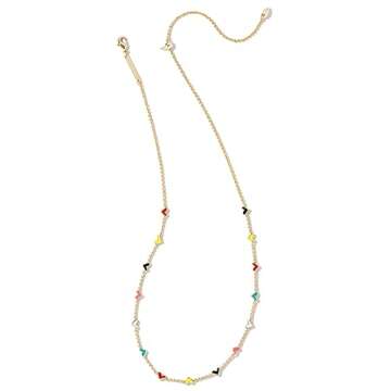 Kendra Scott Haven Heart Gold Strand Necklace in Multi Mix – Stylish Women's Jewelry