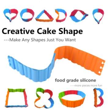 Wuluwala 4PC Multicolor Cake Mold Nonstick Silicone DIY Baking Mould Tools Cake Pan Snake Shaper Molds Various Shapes Design Bread Pastry Dessert Making Gadget Design Your Cakes Any Shape