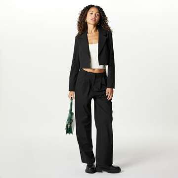 Women’s Reims Cropped Blazer in Black - XS Size