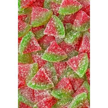 Snack Owl Vegan Sour Gummy Candy – Gluten Free, Low Calorie Candy - Guilt Free & Delicious Healthy Gummy Snacks - (Watermelon Slices)