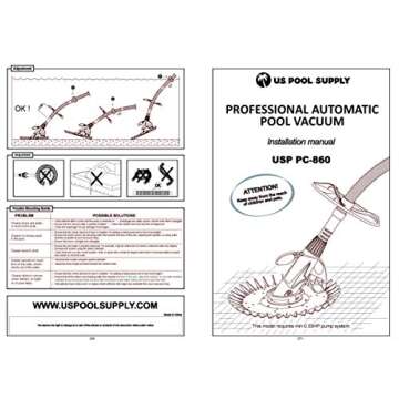 U.S. Pool Supply Professional Automatic Pool Vacuum Cleaner - Powerful Suction That Removes Swimming Pool Debris, Cleans Floors, Walls and Steps