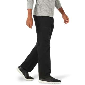 Lee Men's Extreme Motion Canvas Cargo Pant Black 30W x 30L