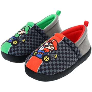 Super Mario Boys Slippers - Mario Kart Style Size 12/13