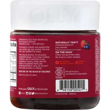 OLLY Women's Multivitamin Gummies for Daily Health