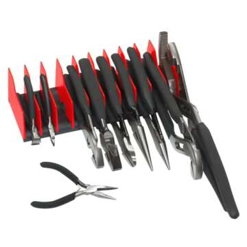 Ernst Manufacturing Plier Pro Premium No-Slip Plier Organizer, Holds 10-Tools of Any Size, Rubber Base Keeps Tools in Place - Made in USA