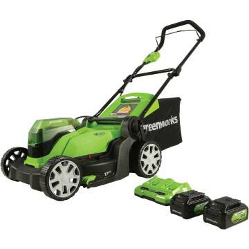 Greenworks 48V Cordless Lawn Mower & Battery Combo - 17"