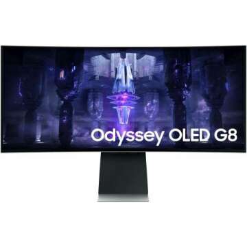 SAMSUNG 34" Odyssey G85SB Curved QD-OLED Gaming Monitor - Immersive Experience