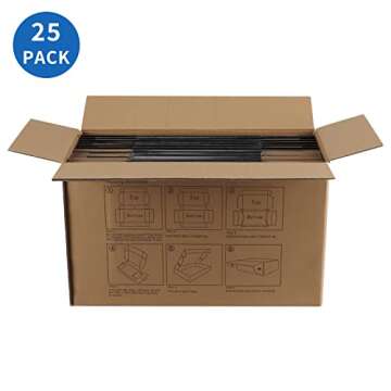 Hoikwo 25 Pack 9x6x4 Shipping Boxes for Small Business, Black Packaging Cardboard Boxes, Moving Mailing Packing Box