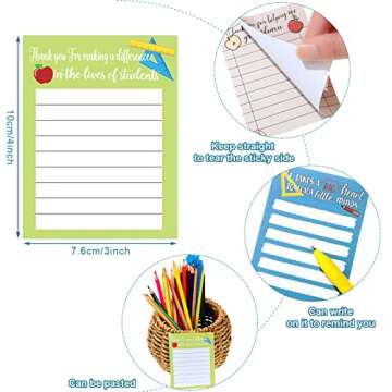 Teacher 12 Pcs Notepad Sets Lined Notepads Teacher to Do List Memo Notepads- Gift for teacher