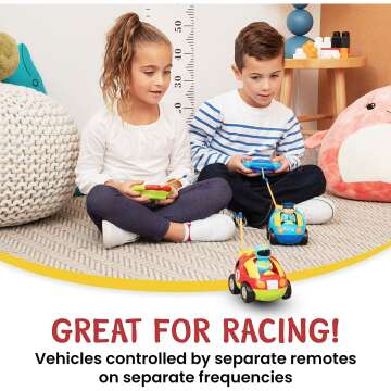 Prextex RC Car Set for Toddlers - Police & Race Cars