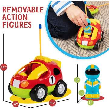 Prextex RC Car Set for Toddlers - Police & Race Cars