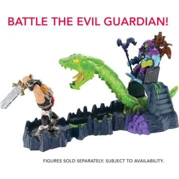 Masters of the Universe He-Man and The Chaos Snake Attack Playset, Skeletor Fortress with 2 Action Figures (He-Man & Skeletor), Gift for Adult Collectors & Motu Fans Ages 4 Years & Older