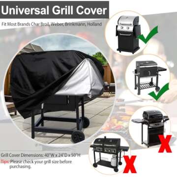 40-Inch Heavy Duty Waterproof Grill Cover