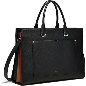 CLUCI Leather Briefcase 15.6 Inch