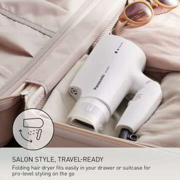 Panasonic Nanoe Salon Hair Dryer - Oscillating, Foldable