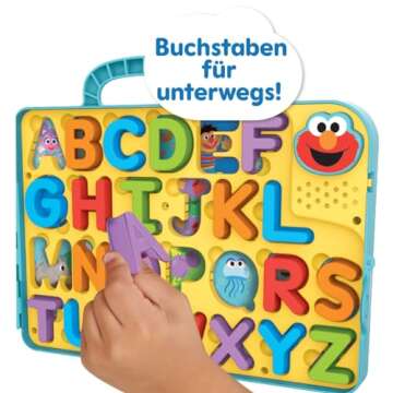 SESAME STREET Elmo’s Learning Letters Bus Activity Board, Preschool Learning and Education, Kids Toys for Ages 2 Up by Just Play