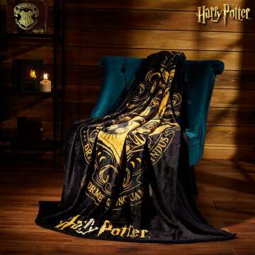 Hogwarts Fleece Throw Blanket - Perfect for Harry Potter Fans