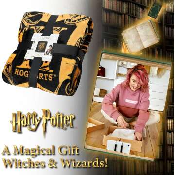 Hogwarts Fleece Throw Blanket - Perfect for Harry Potter Fans