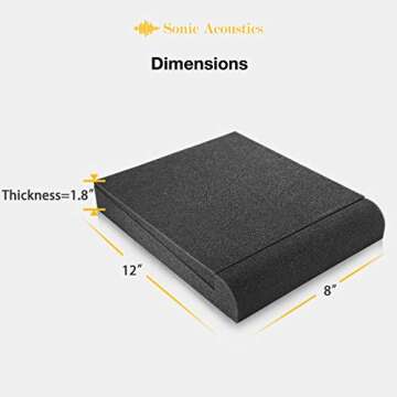 2 Pack Acoustic Isolation Pads for 5 Inch Studio Monitors