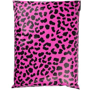 Inspired Mailers - Poly Mailers 10x13-100 Pack - Hot Pink Cheetah - Shipping Bags for Clothing - Large Mailing Envelopes - Shipping Envelopes - Mailing Bags - Package Bags