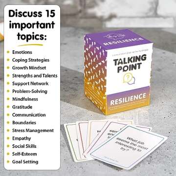 200 Resilience Conversation Starter Cards for Stronger Families - Build Trust, Safety and Connection Through Transitions or Life Changes - Deeper Discussion Parents Children's Therapy Icebreaker Game