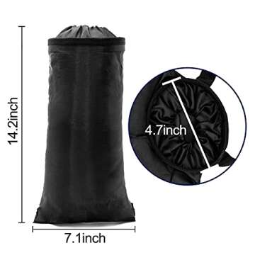 wplhb Car Trash Bag Car Trash Can Hanging Back Seat Car, Car Garbage Bag with Storage Pockets, Washable Eco-Friendly Car Garbage Can for Outdoor Traveling & Home Use (2 Pcs Black)