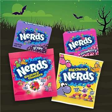 Nerds Assorted Halloween Trick or Treat Candy Mix, 90ct Bag