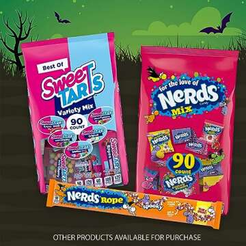 Nerds Assorted Halloween Trick or Treat Candy Mix, 90ct Bag