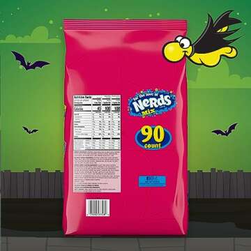 Nerds Assorted Halloween Trick or Treat Candy Mix, 90ct Bag