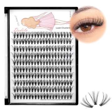 Dedila 8-22mm to Choose 20D/40D/60D/80D/100D Individual False Eyelashes Makeup Cluster Eyelashes Thickness 0.07mm D Curl Natural long Black Soft 3D Eye Lashes Extensions (20D-17mm)