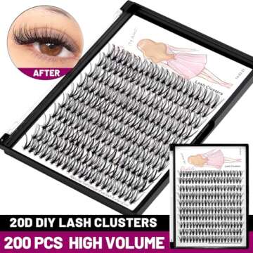 Dedila 8-22mm to Choose 20D/40D/60D/80D/100D Individual False Eyelashes Makeup Cluster Eyelashes Thickness 0.07mm D Curl Natural long Black Soft 3D Eye Lashes Extensions (20D-17mm)