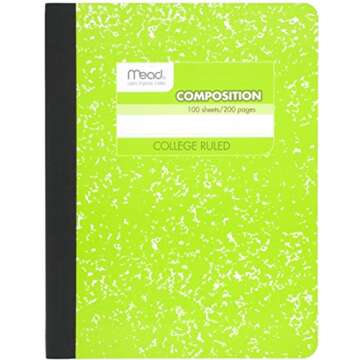 Mead Composition Book, 12 Pack of Cute Notebooks, College Ruled paper, Hard Cover 100 sheets (200 Pages) , Pastel Color