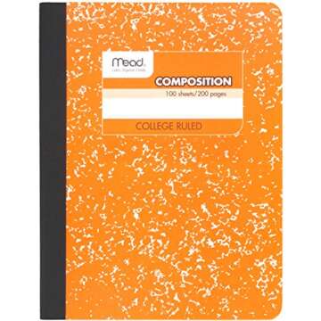 Mead Composition Book, 12 Pack of Cute Notebooks, College Ruled paper, Hard Cover 100 sheets (200 Pages) , Pastel Color