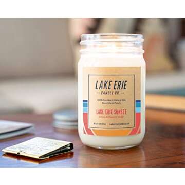 Lake Erie Sunset - 12oz Soy wax candle - by Lake Erie Candle Co.