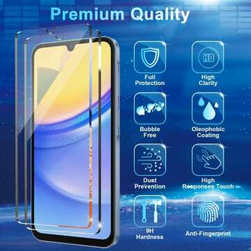 Galaxy A15 Protection: 4+3 Pack Screen & Lens Guards