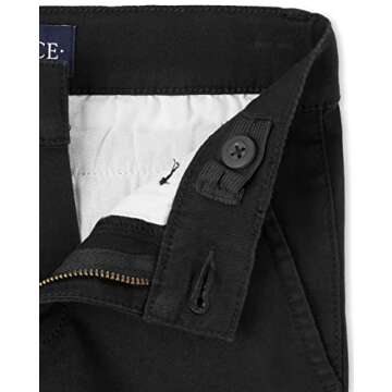 The Children's Place Boys Stretch Skinny Chino Pants,Black Single,4