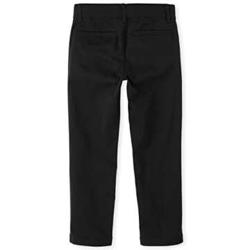 The Children's Place Boys Stretch Skinny Chino Pants,Black Single,4