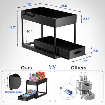 2 Tier Under Sink Organizer