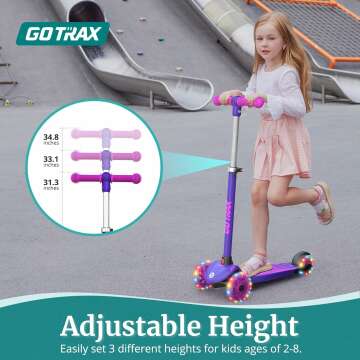 Gotrax KS1/KS3 Kids Kick Scooter with LED Wheels