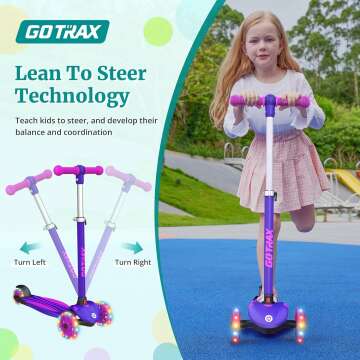 Gotrax KS1/KS3 Kids Kick Scooter with LED Wheels