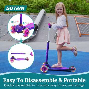 Gotrax KS1/KS3 Kids Kick Scooter with LED Wheels