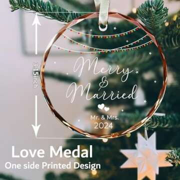 2024 First Christmas Married Ornament - Couple's Holiday Gift