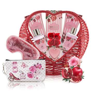 Valentine Spa Gift Basket for Women | Relaxing 14 Pc Kit