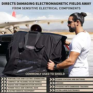 Mission Darkness Revelation EMP Shield for Generators & Extra-Large Electronics // Military-Grade Faraday Bag for Digital Forensics Preppers EMP CME Solar Flare Protection