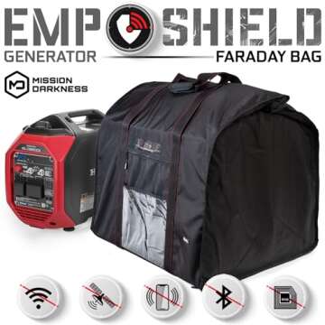 Mission Darkness Revelation EMP Shield for Generators & Extra-Large Electronics // Military-Grade Faraday Bag for Digital Forensics Preppers EMP CME Solar Flare Protection