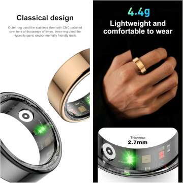 Smart Ring Tracker: Health, Heart Rate, Sleep Monitoring