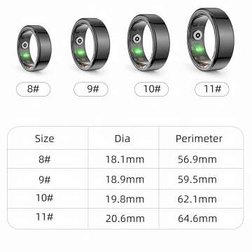 Smart Ring Tracker: Health, Heart Rate, Sleep Monitoring